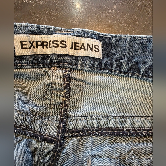 Mens Express Blue Slim Fit Straight Leg ROCCO Jeans 32X34 - Picture 7 of 13